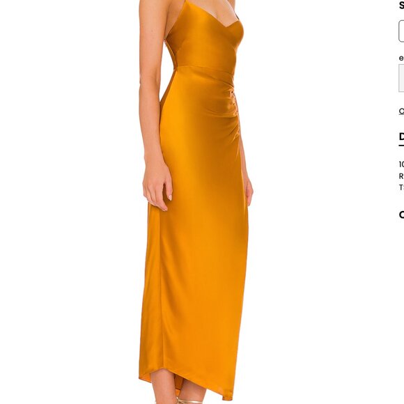 The Sei Strappy Wrap dress in Turmeric - Picture 3 of 5